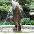 Outdoor garden large metal brass bronze eagle fountain sculpture